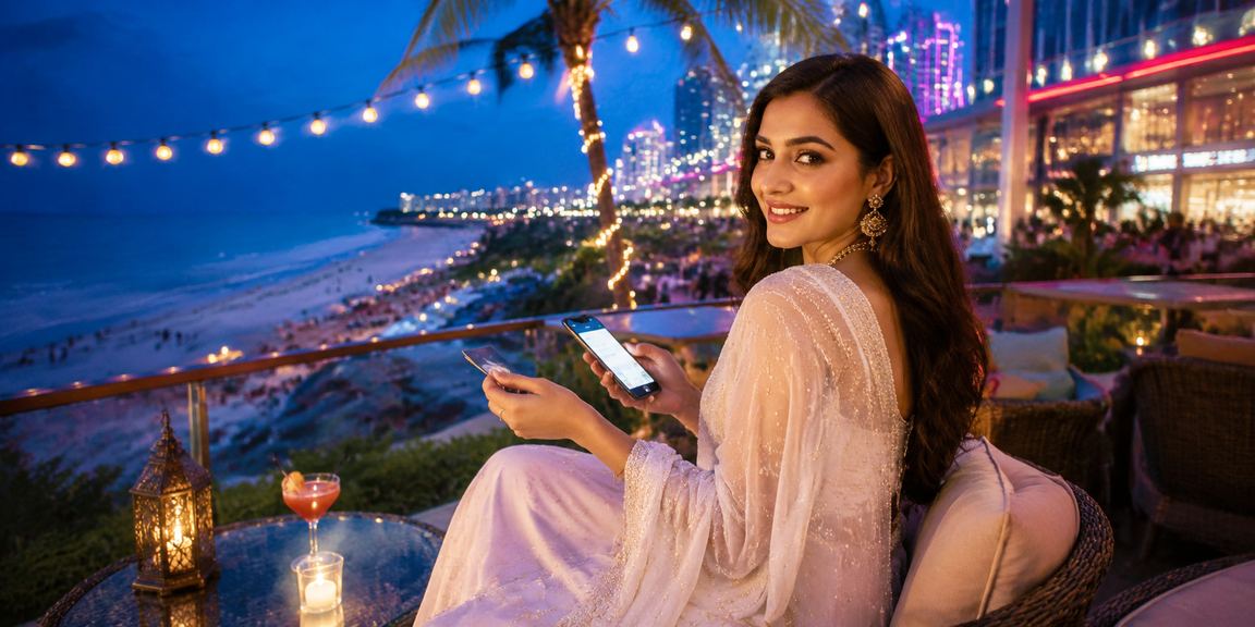 কক্সবাজার সমুদ্র সৈকতে বসে 7000bit অ্যাপে গেমিং উপভোগ করছেন একজন ব্যবহারকারী